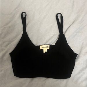 Open Edit Sweater bralette in black - NWT